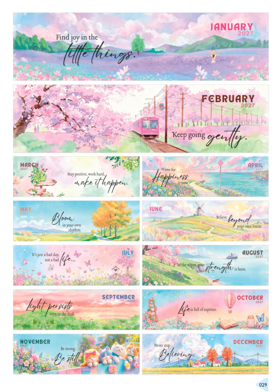 2027 Desktop Calendar Catalog A 029