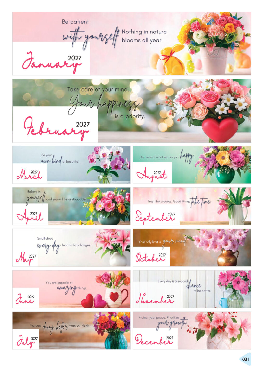 2027 Desktop Calendar Catalog A 031